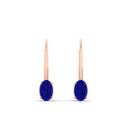 Load image into Gallery viewer, 0.50-carat-oval-sapphire-lever-back stud-earrings-in-rose-gold-FDEAR9225OVGSABL-0.50CT-NL-RG