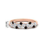 Load image into Gallery viewer, 0.50-carat-pear-diamond-and-black-diamond-anniversary-wedding-band-in-rose-gold-FD9174BGBLACK-0.50CT-NL-RG-HW