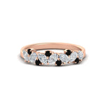 Load image into Gallery viewer, 0.50-carat-pear-diamond-and-black-diamond-anniversary-wedding-band-in-rose-gold-FD9174BGBLACK-0.50CT-NL-RG