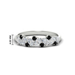 Load image into Gallery viewer, 0.50-carat-pear-diamond-and-black-diamond-anniversary-wedding-band-in-white-gold-FD9174BGBLACK-0.50CT-NL-WG-HW