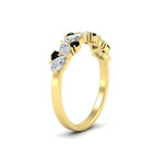 Load image into Gallery viewer, 0.50-carat-pear-diamond-and-black-diamond-anniversary-wedding-band-in-yellow-gold-FD9174BGBLACKANGLE2-0.50CT-NL-YG