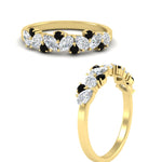 Load image into Gallery viewer, 0.50-carat-pear-diamond-and-black-diamond-anniversary-wedding-band-in-yellow-gold-FD9174BGBLACKANGLE3-0.50CT-NL-YG