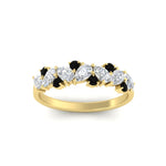 Load image into Gallery viewer, 0.50-carat-pear-diamond-and-black-diamond-anniversary-wedding-band-in-yellow-gold-FD9174BGBLACKANGLE5-0.50CT-NL-YG