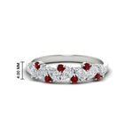 Load image into Gallery viewer, 0.50-carat-pear-diamond-and-ruby-anniversary-wedding-band-in-white-gold-FD9174BGRUDR-0.50CT-NL-WG-HW