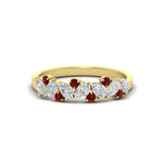 Load image into Gallery viewer, 0.50-carat-pear-diamond-and-ruby-anniversary-wedding-band-in-yellow-gold-FD9174BGRUDR-0.50CT-NL-YG