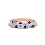 Load image into Gallery viewer, 0.50-carat-pear-diamond-and-sapphire-anniversary-wedding-band-in-rose-gold-FD9174BGSABL-0.50CT-NL-RG