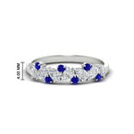 Load image into Gallery viewer, 0.50-carat-pear-diamond-and-sapphire-anniversary-wedding-band-in-white-gold-FD9174BGSABL-0.50CT-NL-WG-HW