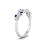 Load image into Gallery viewer, 0.50-carat-pear-diamond-and-sapphire-anniversary-wedding-band-in-white-gold-FD9174BGSABLANGLE2-0.50CT-NL-WG