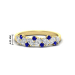 Load image into Gallery viewer, 0.50-carat-pear-diamond-and-sapphire-anniversary-wedding-band-in-yellow-gold-FD9174BGSABL-0.50CT-NL-YG-HW