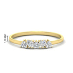 Load image into Gallery viewer, 0.50-carat-petite-heart-diamond-stacking-wedding-band-in-yellow-gold-FD9600HTBANGLE3-0.50CT-NL-YG