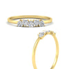 Load image into Gallery viewer, 0.50-carat-petite-heart-diamond-stacking-wedding-band-in-yellow-gold-FD9600HTBANGLE3-0.50CT-NL-YG