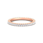 Load image into Gallery viewer, 0.50-carat-princess-cut-v-prong-diamond-eternity-band-in-rose-gold-FD10247PRB-0.50CT-NL-RG