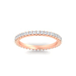 Load image into Gallery viewer, 0.50-carat-princess-cut-v-prong-diamond-eternity-band-in-rose-gold-FD10247PRBANGLE5-0.50CT-NL-RG