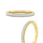 Load image into Gallery viewer, 0.50-carat-princess-cut-v-prong-diamond-eternity-band-in-yellow-gold-FD10247PRBANGLE3-0.50-CT-NL-YG
