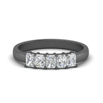Load image into Gallery viewer, 0.50-carat-radiant-cut-five-stone-wedding-band-in-black-gold-FD8008RAB-0.50CT-NL-BG.jpg