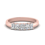 Load image into Gallery viewer, 0.50-carat-radiant-five-stone-wedding-band-in-rose-gold-FD8008RABHAND-0.50CT-NL-RG.jpg