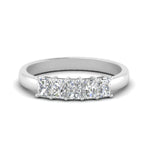 Load image into Gallery viewer, 0.50-carat-radiant-cut-five-stone-wedding-band-in-white-gold-FD8008RABHAND-0.50CT-NL-WG.jpg