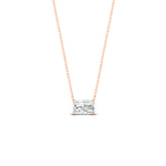 Load image into Gallery viewer, 0.50-ct-Horizontal Radiant Solitaire Necklace-in-rose-gold-fdpd10700raangle1-0.50ct-nl-rg_bdadacc2-652b-4d64-8840-f35c23e3c8b5.jpg?v=1768297206