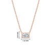 Load image into Gallery viewer, 0.50-ct-east-west-radiant-cut-bezel-diamond-pendant-in-rose-gold-fdpd11763raangle1-0.50ct-nl-rg-hw.jpg