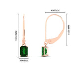 Load image into Gallery viewer, 0.50-ct-emerald-cut-emerald-drop-earrings-in-rose-gold-fdear11236emgemgrangle4-0.50ct-nl-rg-hw.jpg?v=1765364312