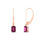Load image into Gallery viewer, 0.50-ct-emerald-cut-pink-sapphire-drop-earrings-in-rose-gold-fdear11236emgsadrpiangle1-0.50ct-nl-rg.jpg?v=1765364312