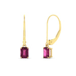 Load image into Gallery viewer, 0.50-ct-emerald-cut-pink-sapphire-drop-earrings-in-yellow-gold-fdear11236emgsadrpiangle1-0.50ct-nl-yg.jpg?v=1765364312