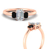 Load image into Gallery viewer, 0.50-ct-emerald-cut-three-stone-black-diamond-engagement-ring-in-rose-gold-fdenr9299emgblackangle3-0.50ct-nl-rg.jpg