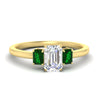 Load image into Gallery viewer, 0.50-ct-emerald-cut-three-stone-emerald-engagement-ring-in-yellow-gold-fdenr9299emgemgrsleep-0.50ct-nl-yg.jpg