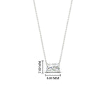 Load image into Gallery viewer, Horizontal Radiant Diamond Solitaire Pendant