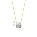 Load image into Gallery viewer, Horizontal Radiant Diamond Solitaire Pendant
