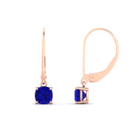 Load image into Gallery viewer, 0.50-ct-leverback-cushion-cut-sapphire-drop-earrings-in-rose-gold-fdear11236cugsablangle4-0.50ct-nl-rg.jpg?v=1765359792
