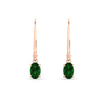 Load image into Gallery viewer, 0.50-ct-leverback-oval-drop-dangle-emerald-earrings-in-rose-gold-fdear11236ovgemgrangle2-0.50ct-nl-rg.jpg?v=1765455488