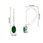 Load image into Gallery viewer, 0.50-ct-leverback-oval-drop-dangle-emerald-earrings-in-white-gold-fdear11236ovgemgrangle4-0.50ct-nl-wg-hw.jpg?v=1765455487