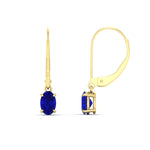 Load image into Gallery viewer, 0.50-ct-leverback-oval-drop-dangle-sapphire-earrings-in-yellow-gold-fdear11236ovgsablangle4-0.50ct-nl-yg.jpg?v=1765455487
