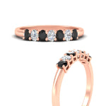 Load image into Gallery viewer, 0.50-ct-oval-seven-stone-black-diamond-anniversary-band-in-rose-gold-fdwb8008ovblackangle3-0.50ct-nl-rg.jpg