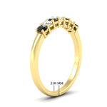 Load image into Gallery viewer, 0.50-ct-oval-seven-stone-black-diamond-anniversary-band-in-yellow-gold-fdwb8008ovblackangle2-0.50ct-nl-yg-hw.jpg