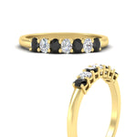 Load image into Gallery viewer, 0.50-ct-oval-seven-stone-black-diamond-anniversary-band-in-yellow-gold-fdwb8008ovblackangle3-0.50ct-nl-yg.jpg