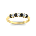 Load image into Gallery viewer, 0.50-ct-oval-seven-stone-black-diamond-anniversary-band-in-yellow-gold-fdwb8008ovblackangle5-0.50ct-nl-yg.jpg