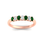 Load image into Gallery viewer, 0.50-ct-oval-seven-stone-emerald-anniversary-band-in-rose-gold-fdwb8008ovgemgrangle5-0.50ct-nl-rg.jpg