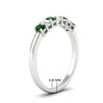 Load image into Gallery viewer, 0.50-ct-oval-seven-stone-emerald-anniversary-band-in-white-gold-fdwb8008ovgemgrangle2-0.50ct-nl-wg-hw.jpg
