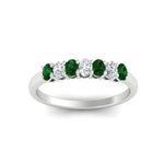 Load image into Gallery viewer, 0.50-ct-oval-seven-stone-emerald-anniversary-band-in-white-gold-fdwb8008ovgemgrangle5-0.50ct-nl-wg.jpg