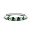 Load image into Gallery viewer, 0.50-ct-oval-seven-stone-emerald-anniversary-band-in-white-gold-fdwb8008ovgemgrsleep-0.50ct-nl-wg.jpg