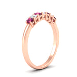 Load image into Gallery viewer, 0.50-ct-oval-seven-stone-pink-sapphire-anniversary-band-in-rose-gold-fdwb8008ovgsadrpiangle2-0.50ct-nl-rg.jpg