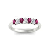 Load image into Gallery viewer, 0.50-ct-oval-seven-stone-pink-sapphire-anniversary-band-in-white-gold-fdwb8008ovgsadrpiangle5-0.50ct-nl-wg.jpg
