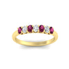 Load image into Gallery viewer, 0.50-ct-oval-seven-stone-pink-sapphire-anniversary-band-in-yellow-gold-fdwb8008ovgsadrpiangle5-0.50ct-nl-yg.jpg