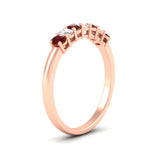 Load image into Gallery viewer, 0.50-ct-oval-seven-stone-ruby-anniversary-band-in-rose-gold-fdwb8008ovgrudrangle2-0.50ct-nl-rg.jpg
