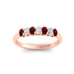 Load image into Gallery viewer, 0.50-ct-oval-seven-stone-ruby-anniversary-band-in-rose-gold-fdwb8008ovgrudrangle5-0.50ct-nl-rg.jpg