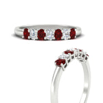 Load image into Gallery viewer, 0.50-ct-oval-seven-stone-ruby-anniversary-band-in-white-gold-fdwb8008ovgrudrangle3-0.50ct-nl-wg.jpg