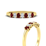 Load image into Gallery viewer, 0.50-ct-oval-seven-stone-ruby-anniversary-band-in-yellow-gold-fdwb8008ovgrudrangle3-0.50ct-nl-yg.jpg