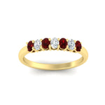 Load image into Gallery viewer, 0.50-ct-oval-seven-stone-ruby-anniversary-band-in-yellow-gold-fdwb8008ovgrudrangle5-0.50ct-nl-yg.jpg
